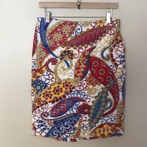 NEW Talbots Paisley Skirt. Size 8